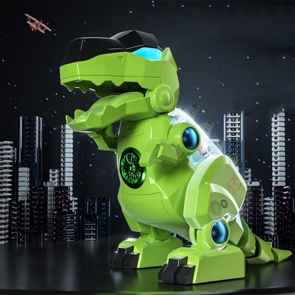 Electric Dinosaur Toy Gear T-Rex Toy with LED Lights and Roar Sounds Walking Swing Dinosaur Robot for Kids