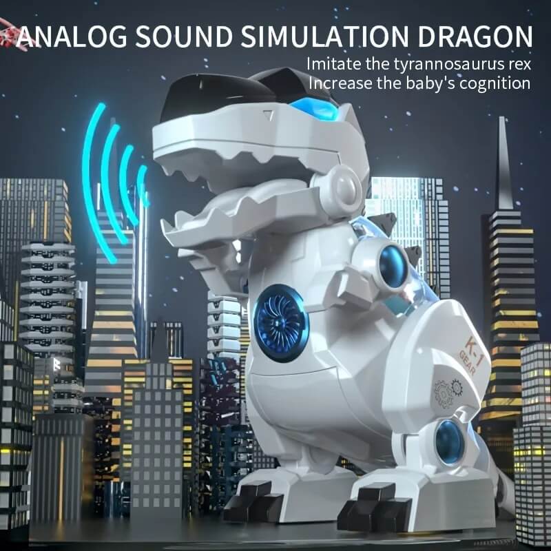 Electric Dinosaur Toy Gear T-Rex Toy with LED Lights and Roar Sounds Walking Swing Dinosaur Robot for Kids