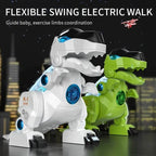 Electric Dinosaur Toy Gear T-Rex Toy with LED Lights and Roar Sounds Walking Swing Dinosaur Robot for Kids