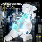 Electric Dinosaur Toy Gear T-Rex Toy with LED Lights and Roar Sounds Walking Swing Dinosaur Robot for Kids