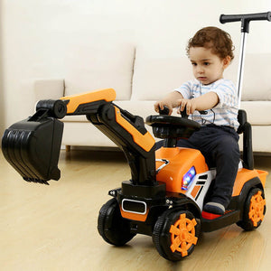 Children's Riding Excavator Electric Ride On Digger Toy 6 Volt Pedal Excavator