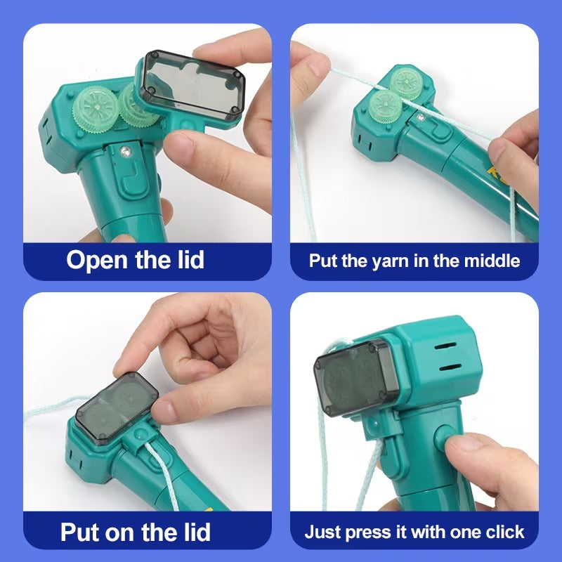 Electric Rope Launcher 118inch Luminous Rope Charging Fidget Toys Outdoor Toy