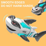 Electric Shark Toy Universal Running Mechanical Swinging Shark with Light Music Holiday Gift