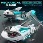 Electric Shark Toy Universal Running Mechanical Swinging Shark with Light Music Holiday Gift