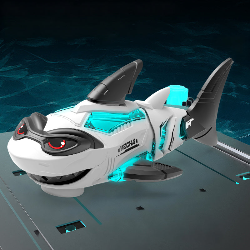 Electric Shark Toy Universal Running Mechanical Swinging Shark with Light Music Holiday Gift