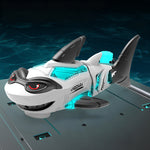 Electric Shark Toy Universal Running Mechanical Swinging Shark with Light Music Holiday Gift