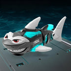 Electric Shark Toy Universal Running Mechanical Swinging Shark with Light Music Holiday Gift