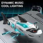 Electric Shark Toy Universal Running Mechanical Swinging Shark with Light Music Holiday Gift