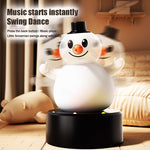 Electric Snowman Toy Silicone Swing Snowman Sing and Record Learning to Talk Toy with Light Music