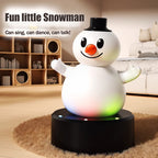 Electric Snowman Toy Silicone Swing Snowman Sing and Record Learning to Talk Toy with Light Music