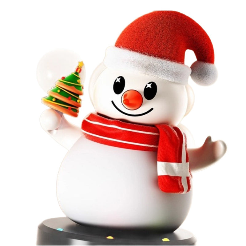Electric Snowman Toy Silicone Swing Snowman Sing and Record Learning to Talk Toy with Light Music
