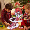 Electric Track Slide Santa Claus Automatic Climbing Stairs Toy with Music Light Christmas Toy