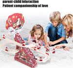 Electric Track Slide Santa Claus Automatic Climbing Stairs Toy with Music Light Christmas Toy