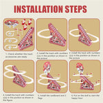 Electric Track Slide Santa Claus Automatic Climbing Stairs Toy with Music Light Christmas Toy