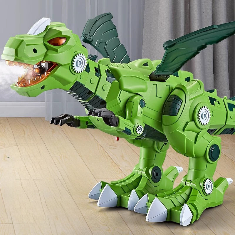 Mechanical Walking Dinosaur Battery Powered T-Rex with Mist Spray and Sound Effects