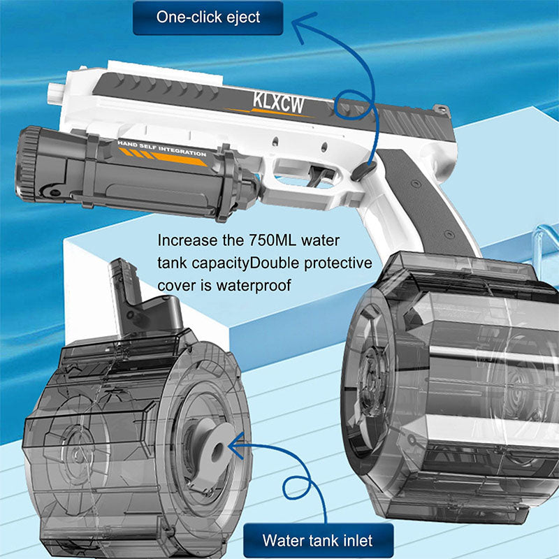 Electric Water Gun Manual Automatic Dual Use Large-capacity Water Gun Summer Toys