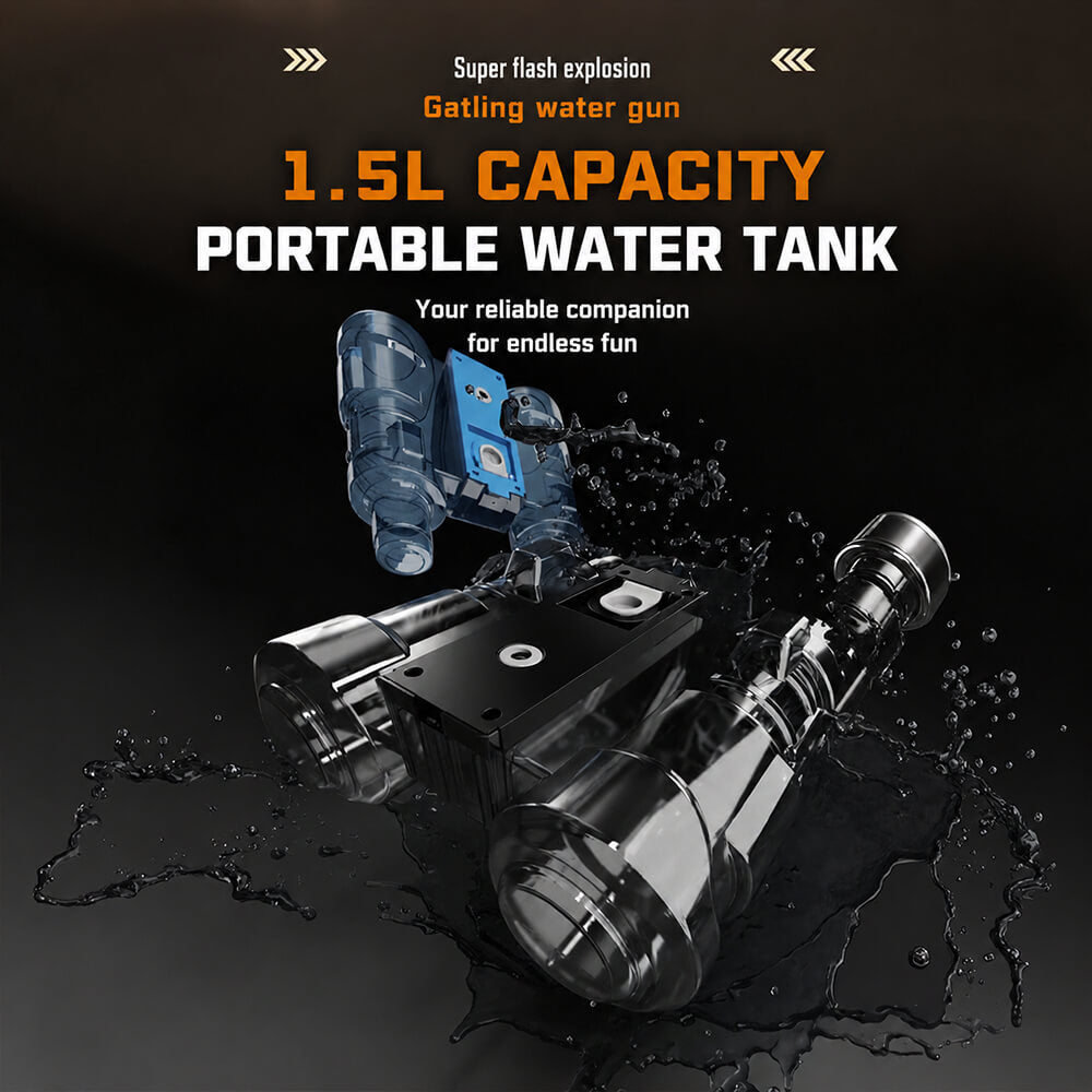 Electric Water Gun with Mist Effect and LED Lights 32.8FT Long Range Water Gun Summer Outdoor Toys For Kids and Adults