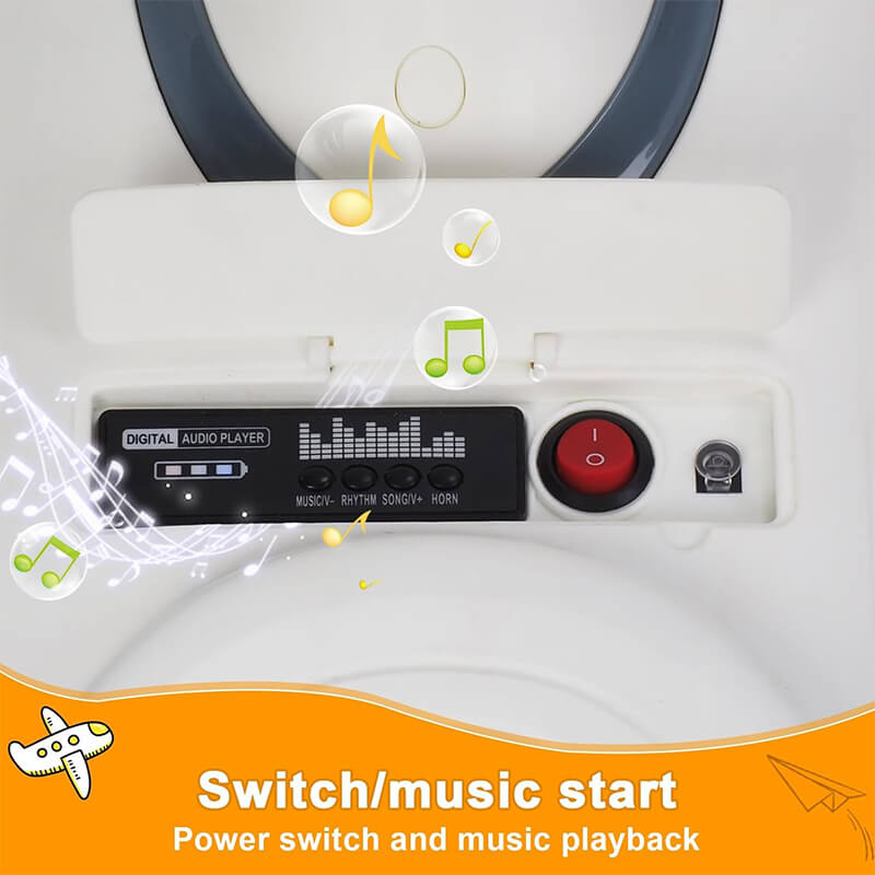 2 in 1 Electric Wiggle Car 6V 360° Swing Ride on Car Dual Motor Car with Music Light For Kids