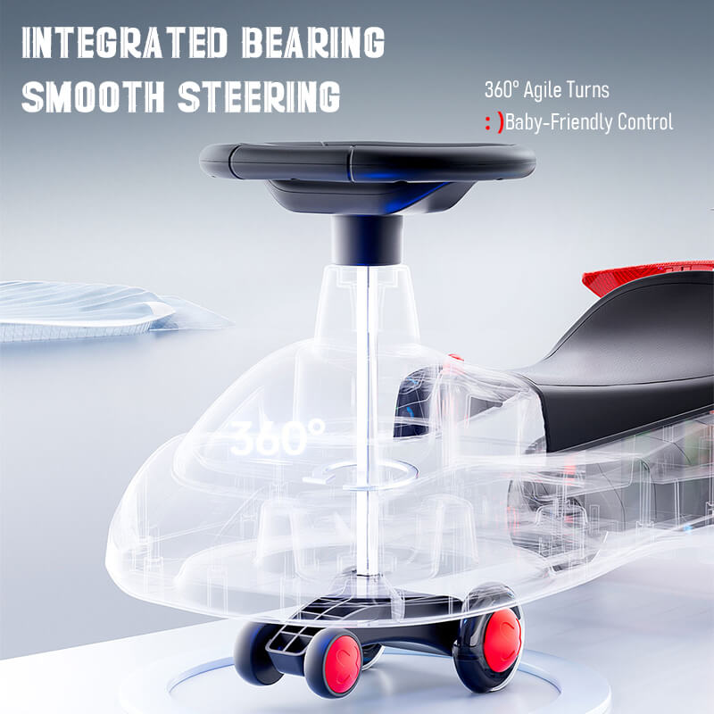 Electric Wiggle Car 6V Soft Start Ride On Car Multiple Anti-rollover With Music & Light For Kids