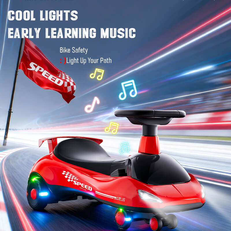 Electric Wiggle Car 6V Soft Start Ride On Car Multiple Anti-rollover With Music & Light For Kids