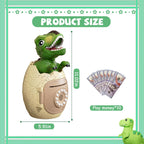 Electronic Piggy Bank Dino Egg Early Education Toys with Fingerprint unlock For Kids