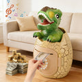 Electronic Piggy Bank Dino Egg Early Education Toys with Fingerprint unlock For Kids