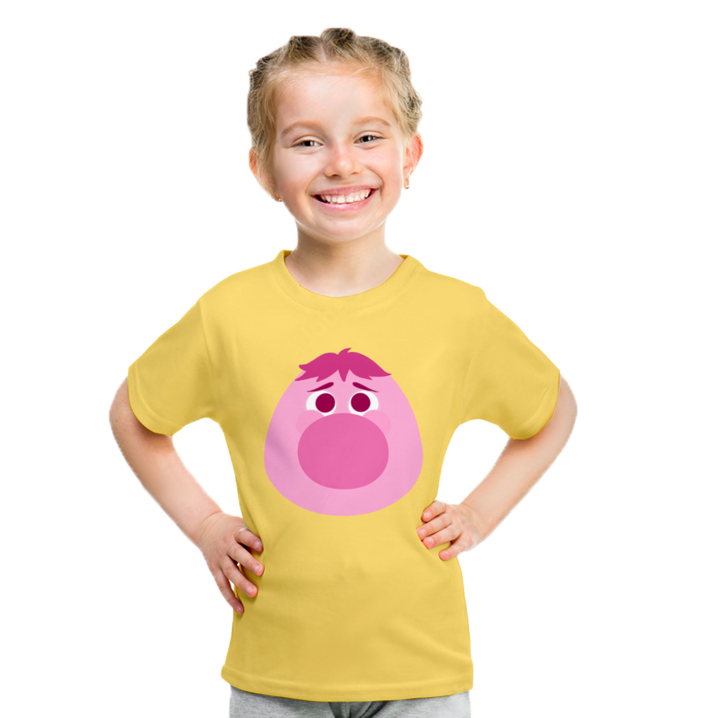 Girls Embarrassment T-Shirt Kids Emotion Tops 100% Cotton Shirt 2024 Summer Tee