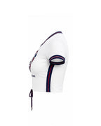 English Premier League Jersey White British It's Coming Home Inspired Crop Top for Soccer Game Night Lounging