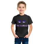 Kids Ennui T-shirt Inside I Am Bored Summer Pure Cotton Shirt Boys Emotion Costume