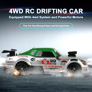 1/16 RC Drift Car 18KM/H Fast Remote Control Cars Spray Car with Led Light Sound For Kids