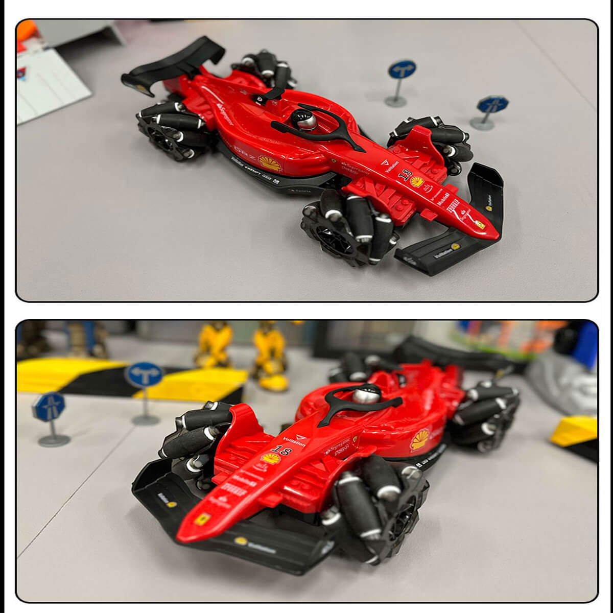 Remote Control Spray Racing Car 1/18 F1 Remote Control Car 2.4GHz Drift Racing Formula RC Spray Car Wi ...