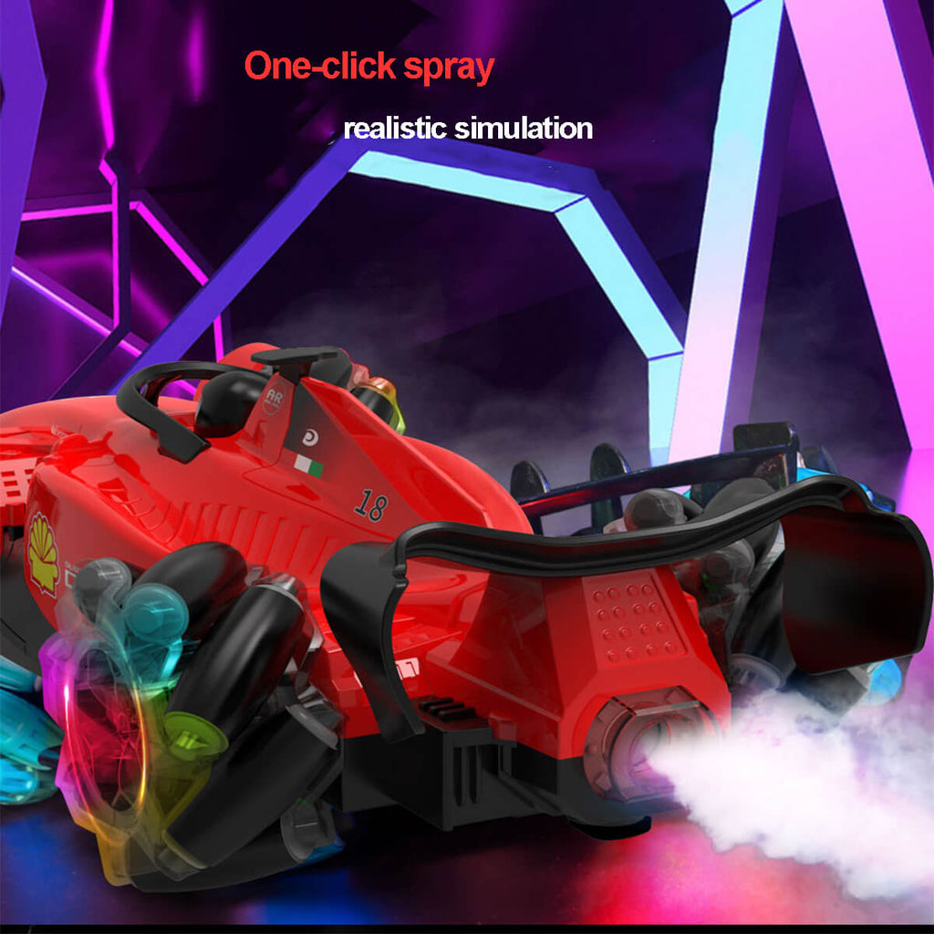Remote Control Spray Racing Car 1/18 F1 Remote Control Car 2.4GHz Drift Racing Formula RC Spray Car Wi ...