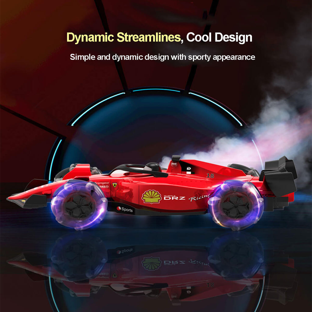Remote Control Spray Racing Car 1/18 F1 Remote Control Car 2.4GHz Drift Racing Formula RC Spray Car Wi ...
