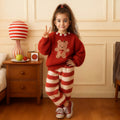 Kids Christmas Pajamas Red Holiday Loungewear Cozy Sherpa Sleepwear for Boys Girls
