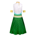 Women Wendi Costume Sky Dragon Slayer Green Dress and Wig for Cosplay Party