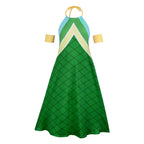 Women Wendi Costume Sky Dragon Slayer Green Dress and Wig for Cosplay Party