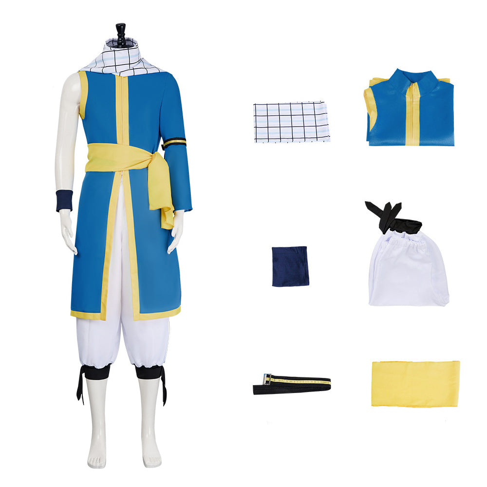 Men's Dragneel Cosplay Outfit Dragon Slayer Battle Suit for Halloween Carnival