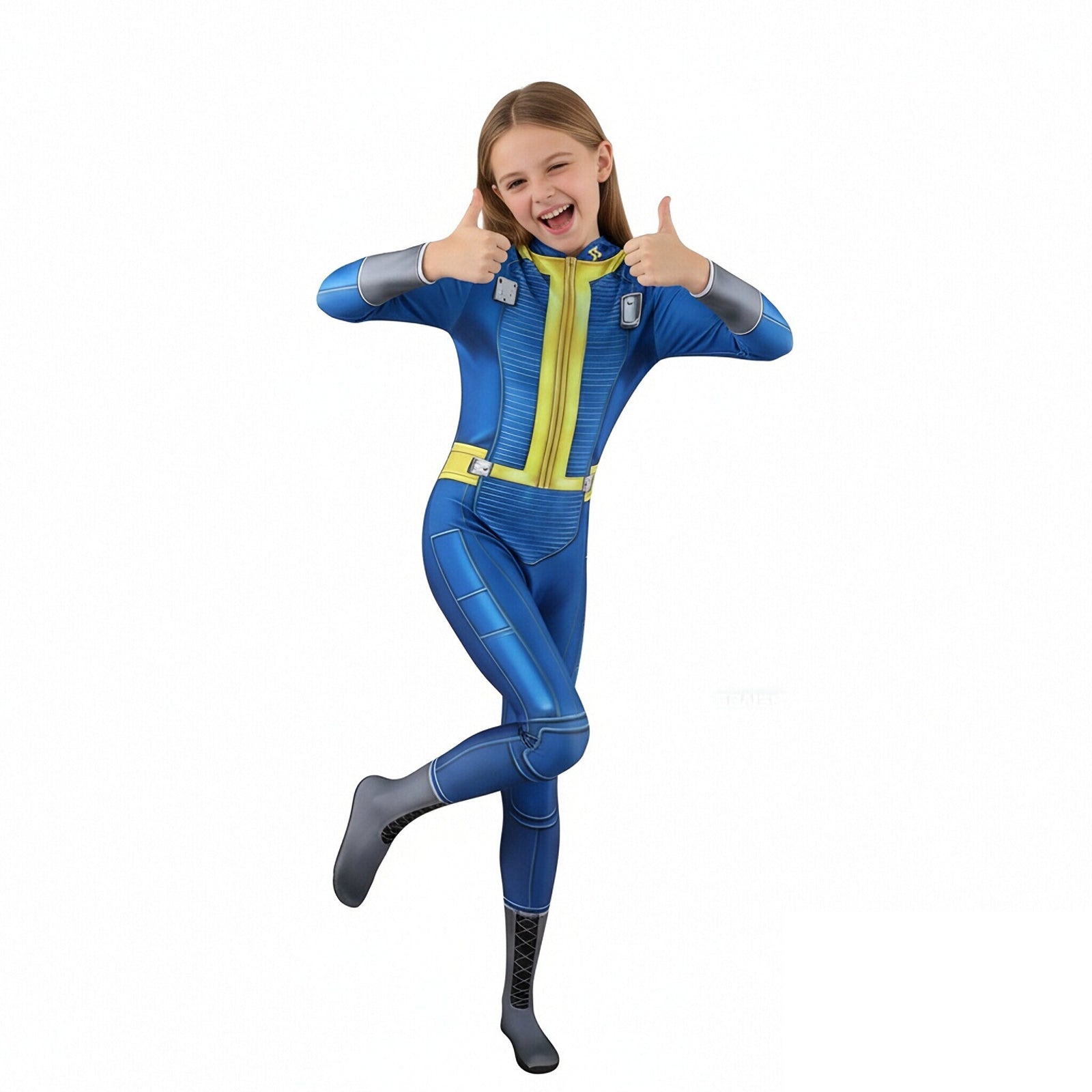 Vault Dweller Costume Vault 33 Game Player Shelter Clothes Blue Jumpsuit Lucy Norm Cosplay Suit