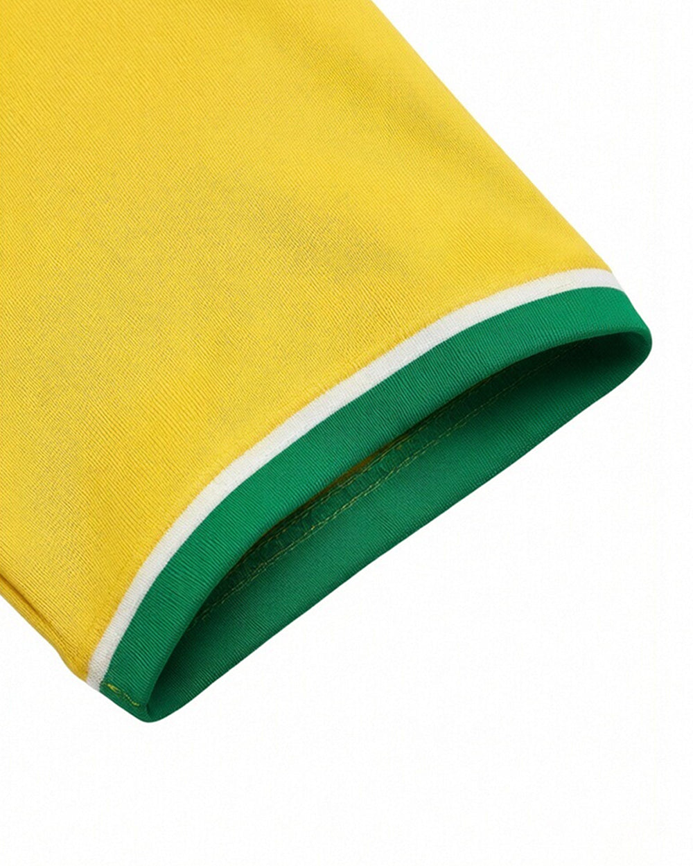 Female Brazil Jersey Yellow Crop Top Sporty Short Sleeve Shirt for Stadium Support Sports Fan Parties