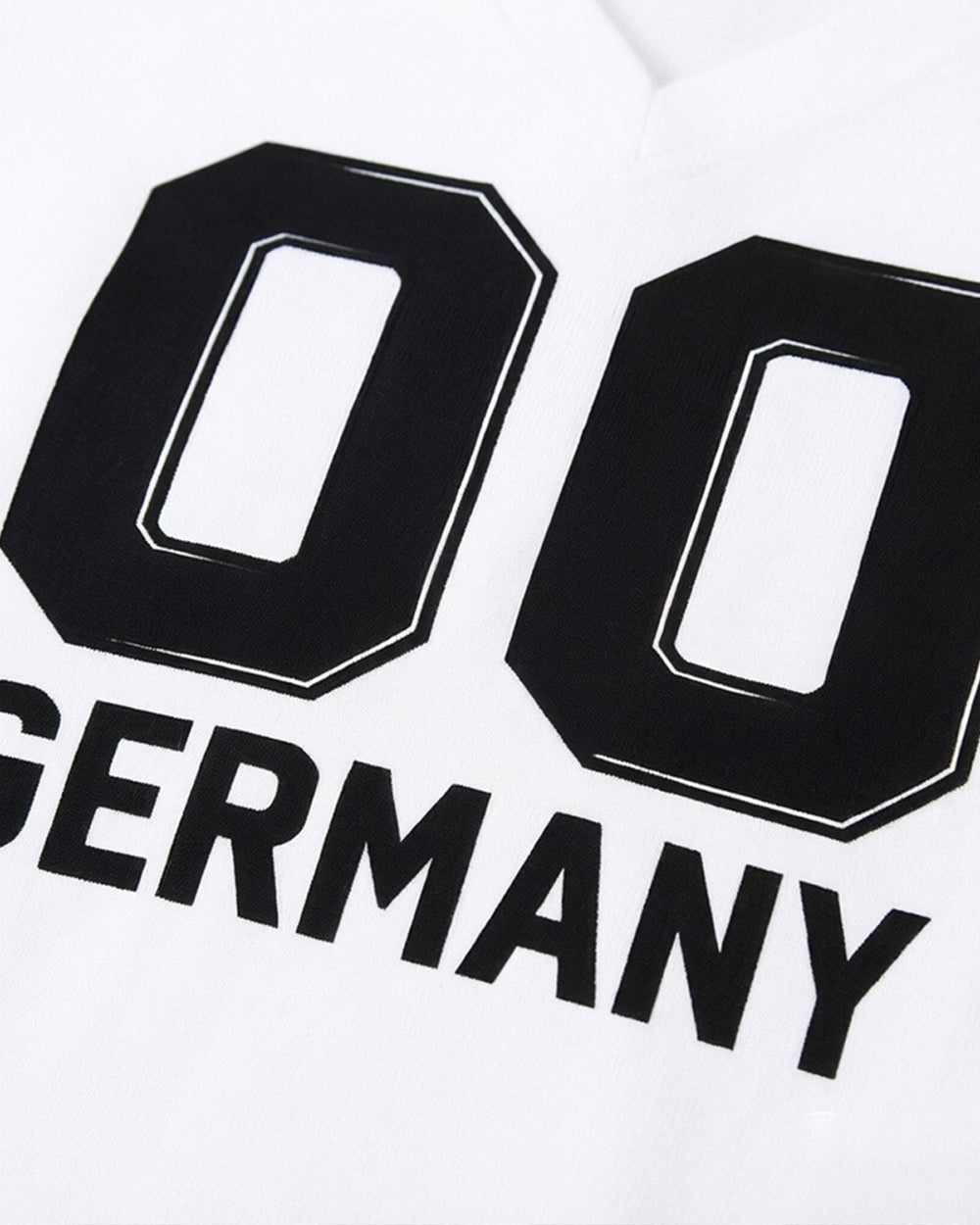 Female Football Germany Jersey White Polo Crop Top and Shorts Set for Football Game Night Tailgating
