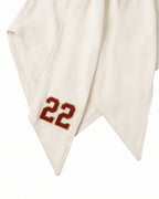 Female Spain Jersey Cream White Off Shoulder Waist-Tie Top for Soccer Fan Watch Party and Street Wear
