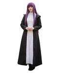 Mage Girl Costume Black Robe and Dress 2pcs Outfit for Cosplay Anime Events