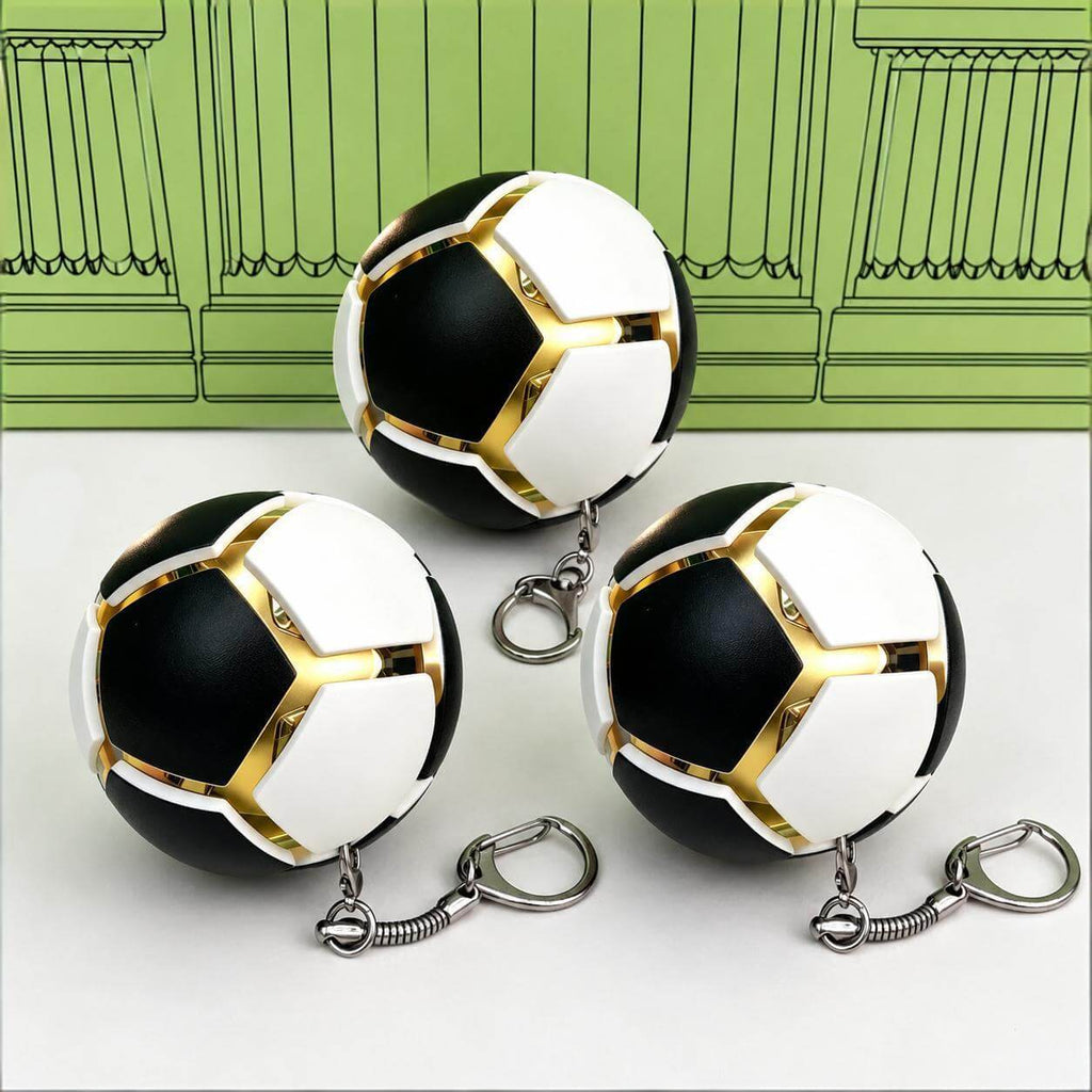 Fidget Soccer Ball Keychain Compact Pop and Press Sensory Toy Portable Decompression Accessory for Sports Fans & Kids