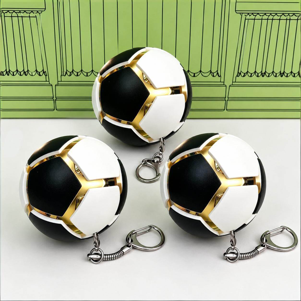 Fidget Soccer Ball Keychain Compact Pop and Press Sensory Toy Portable Decompression Accessory for Sports Fans & Kids