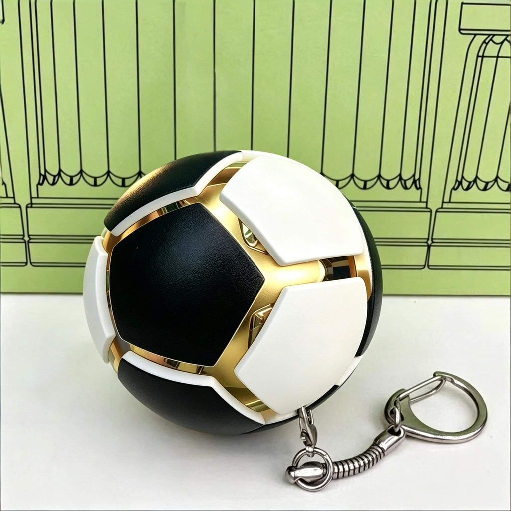 Fidget Soccer Ball Keychain Compact Pop and Press Sensory Toy Portable Decompression Accessory for Sports Fans & Kids