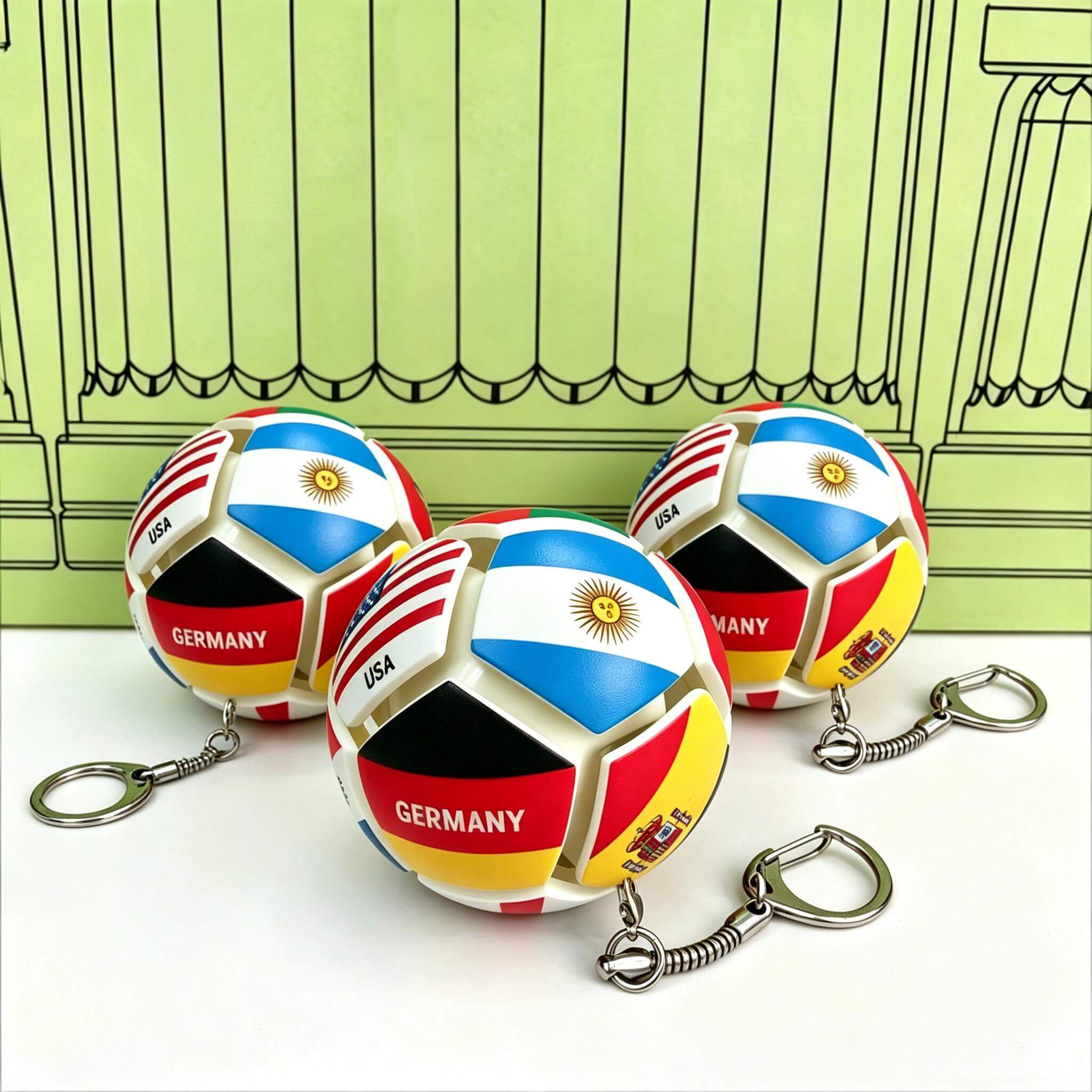 Fidget Soccer Ball Keychain Compact Pop and Press Sensory Toy Portable Decompression Accessory for Sports Fans & Kids