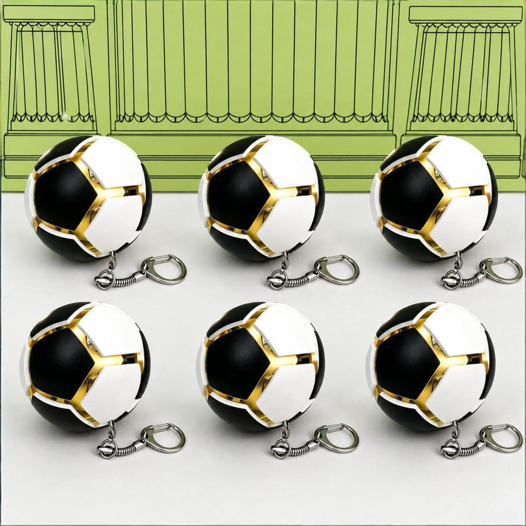 Fidget Soccer Ball Keychain Compact Pop and Press Sensory Toy Portable Decompression Accessory for Sports Fans & Kids
