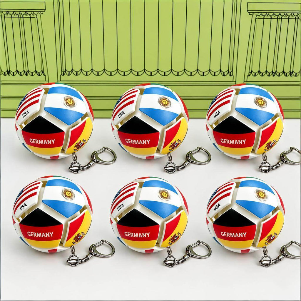 Fidget Soccer Ball Keychain Compact Pop and Press Sensory Toy Portable Decompression Accessory for Sports Fans & Kids