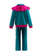 90s Retro Adventure Girl Costume Green Jacket Pants and Shirt 3pcs Set for Themed Parties