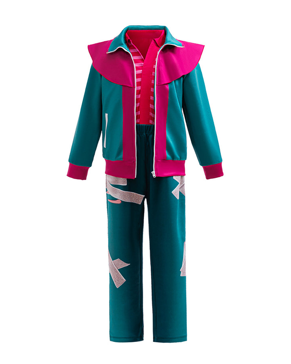 90s Retro Adventure Girl Costume Green Jacket Pants and Shirt 3pcs Set for Themed Parties